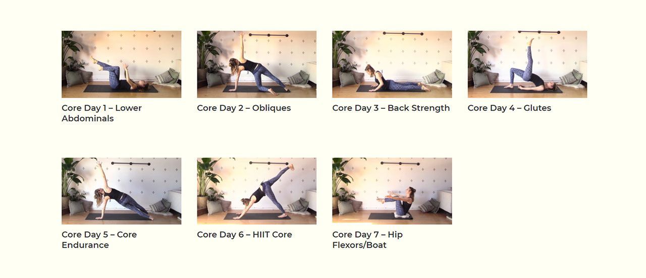 Yoga with Kassandra 7 day core exercise challenge for weight loss and muscle toning.