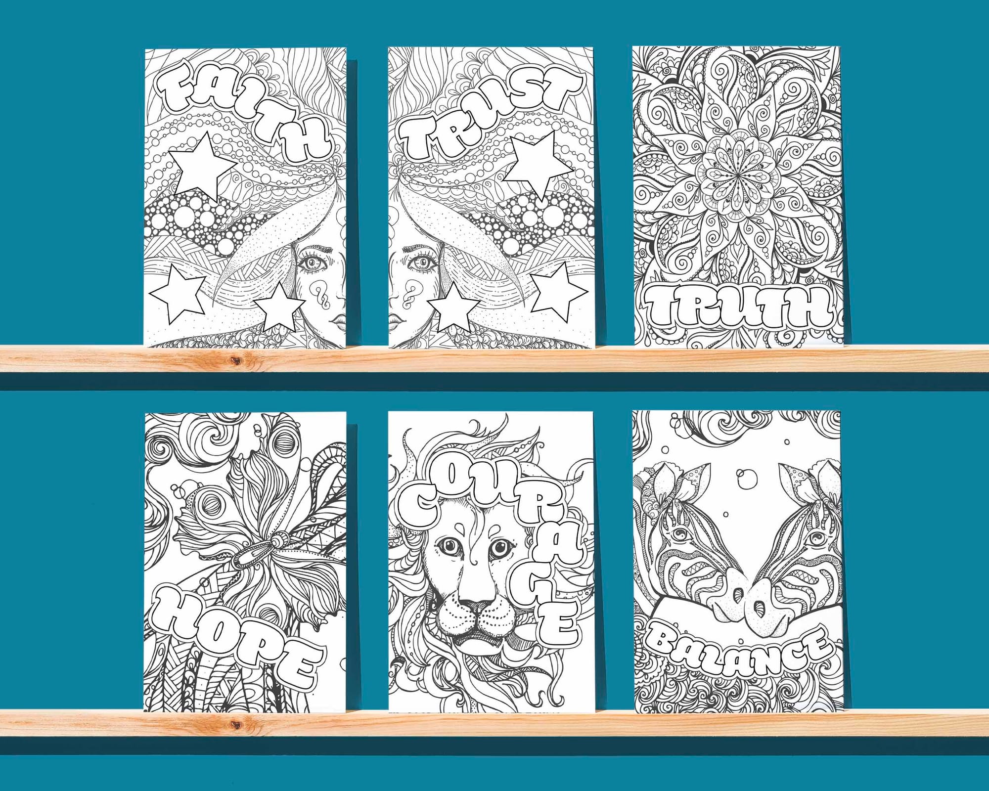 12 printable coloring sheets (pages 7 to 12).