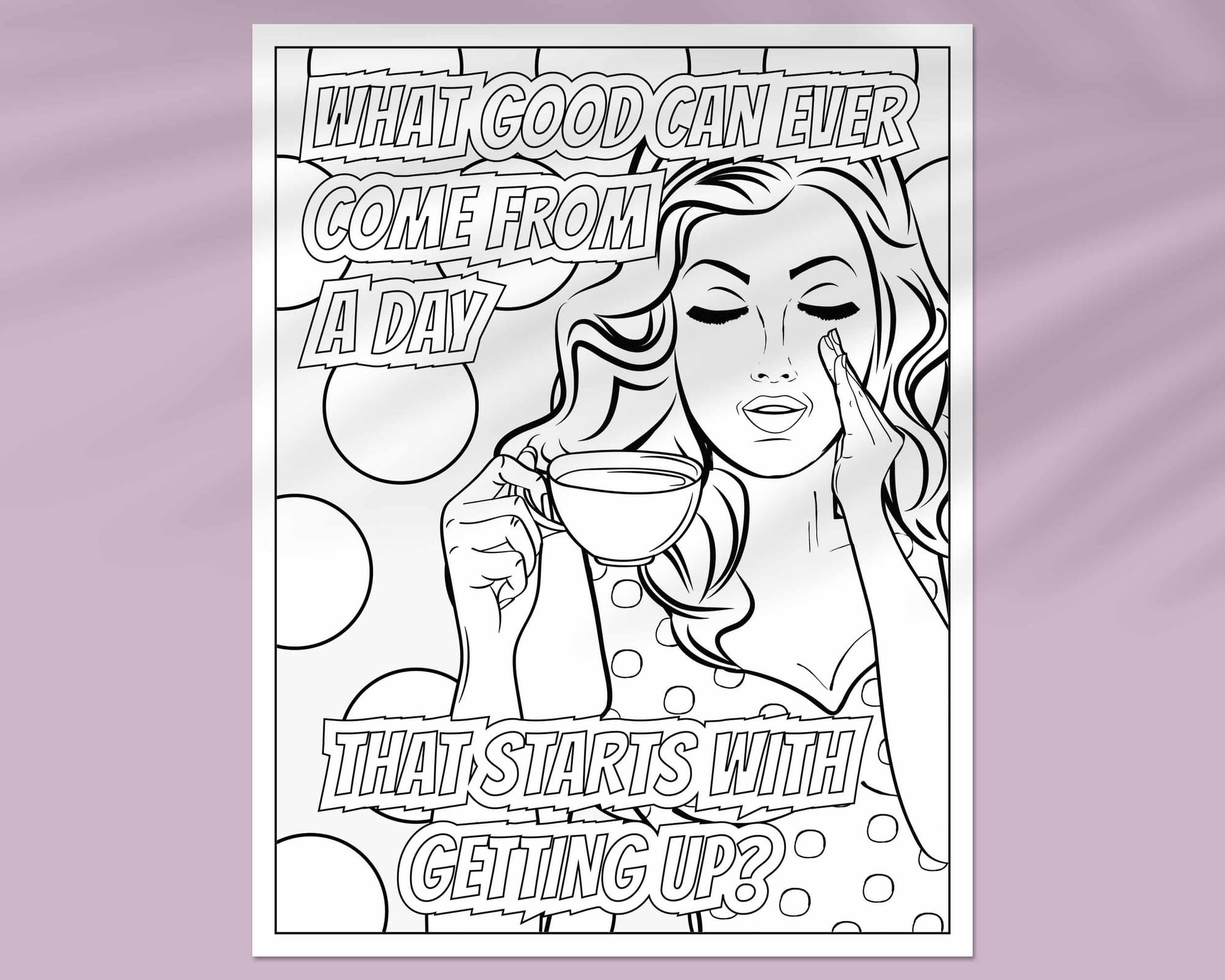 Funny adult coloring page 1