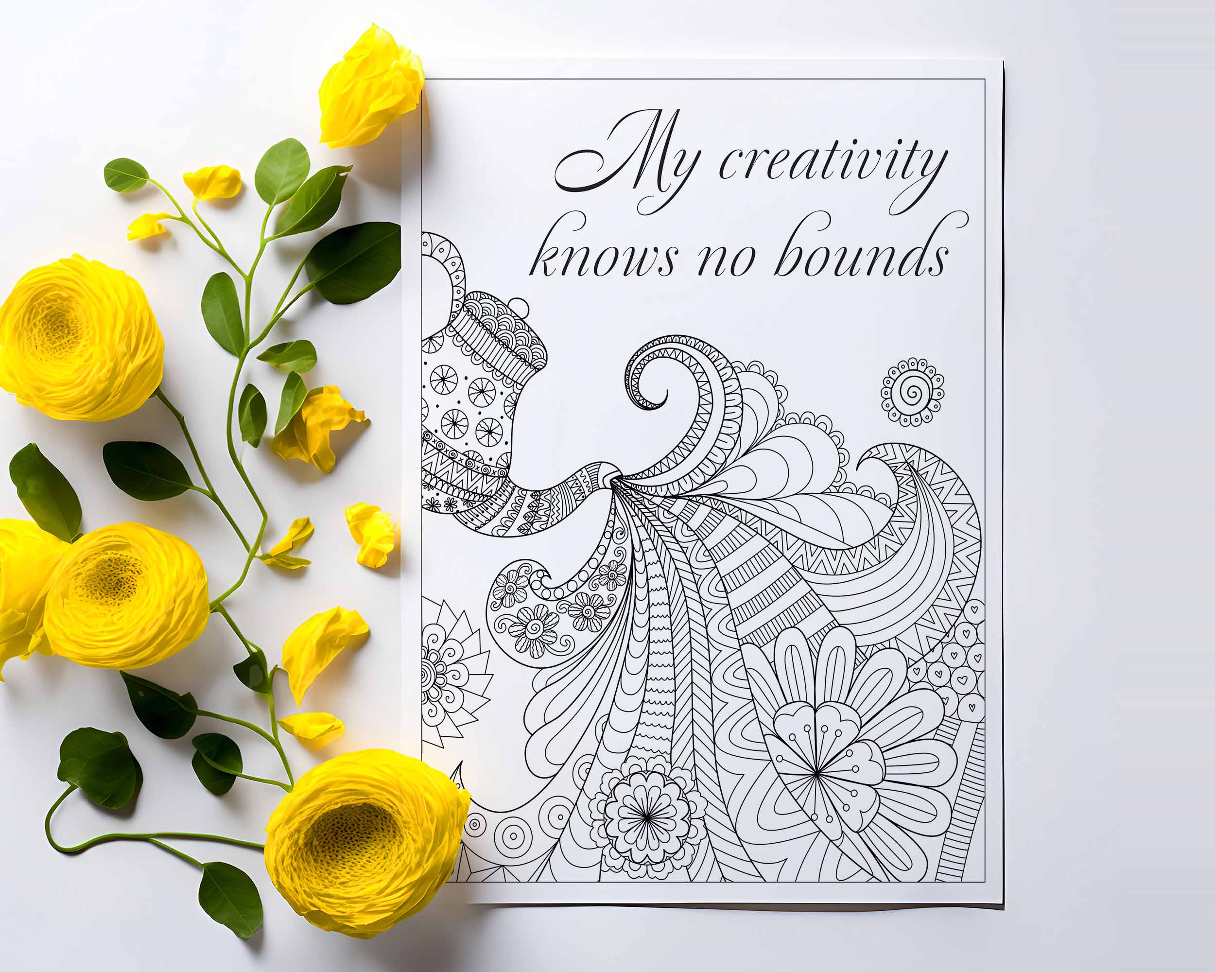 Mental health coloring page 10