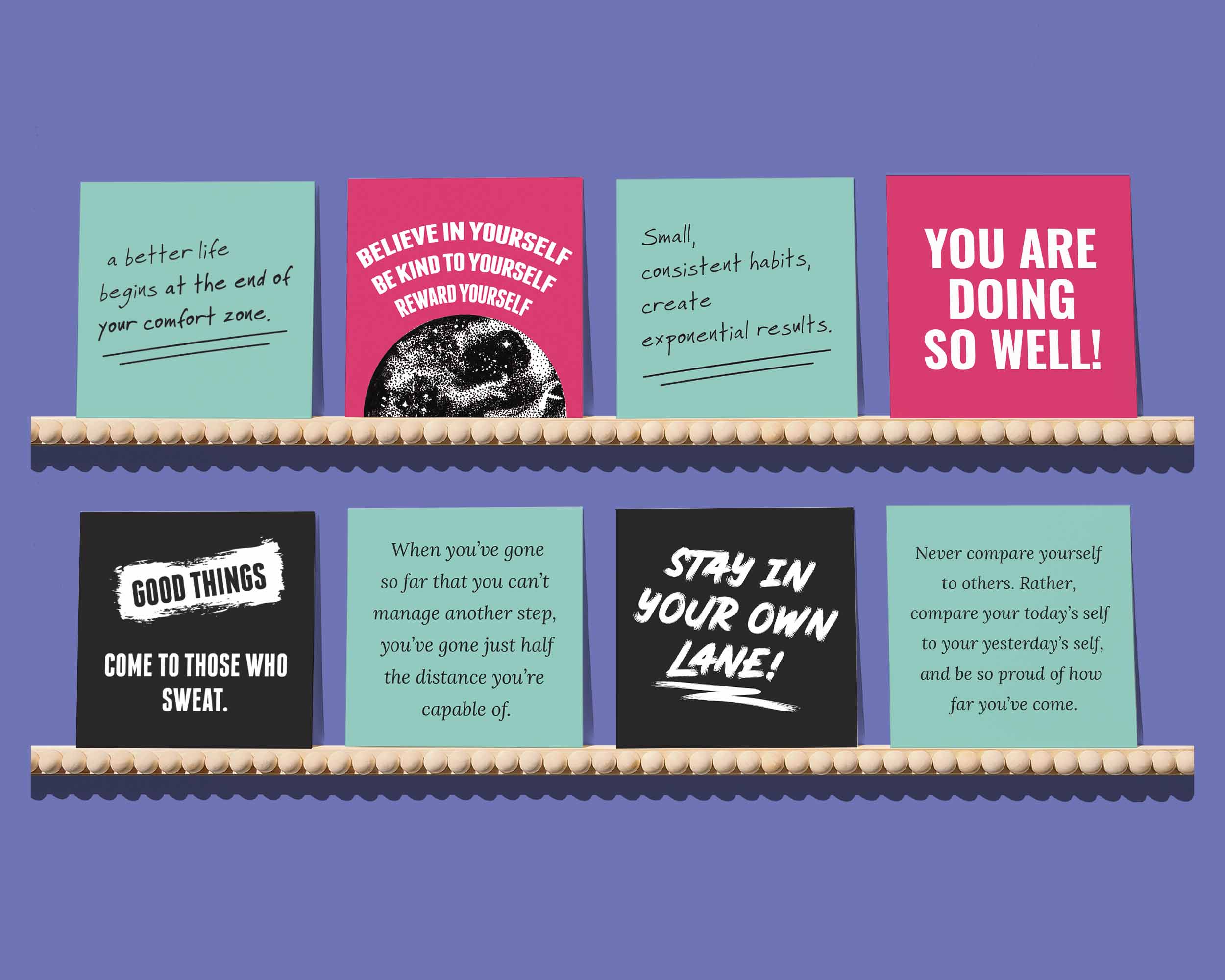 36 motivational quote cards