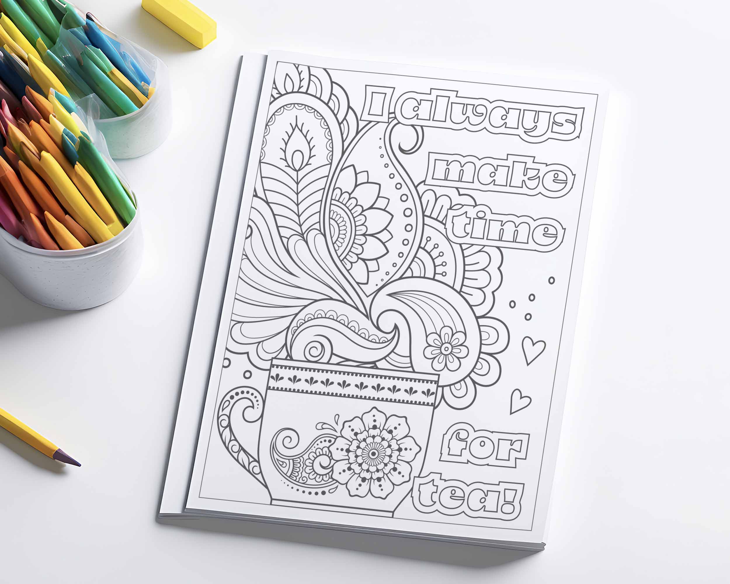 Mental health coloring page 7